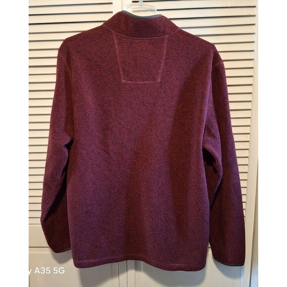 Mens G.H. Bass & Co. Explorer Maroon Heather Quarter-Zip Pullover Sweater XL Pol - Picture 5 of 7